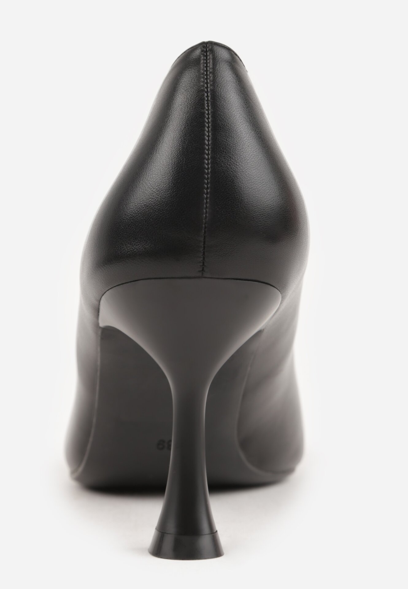 Czarne Czółenka na Szpilce o Stożkowym Kształcie Kowena