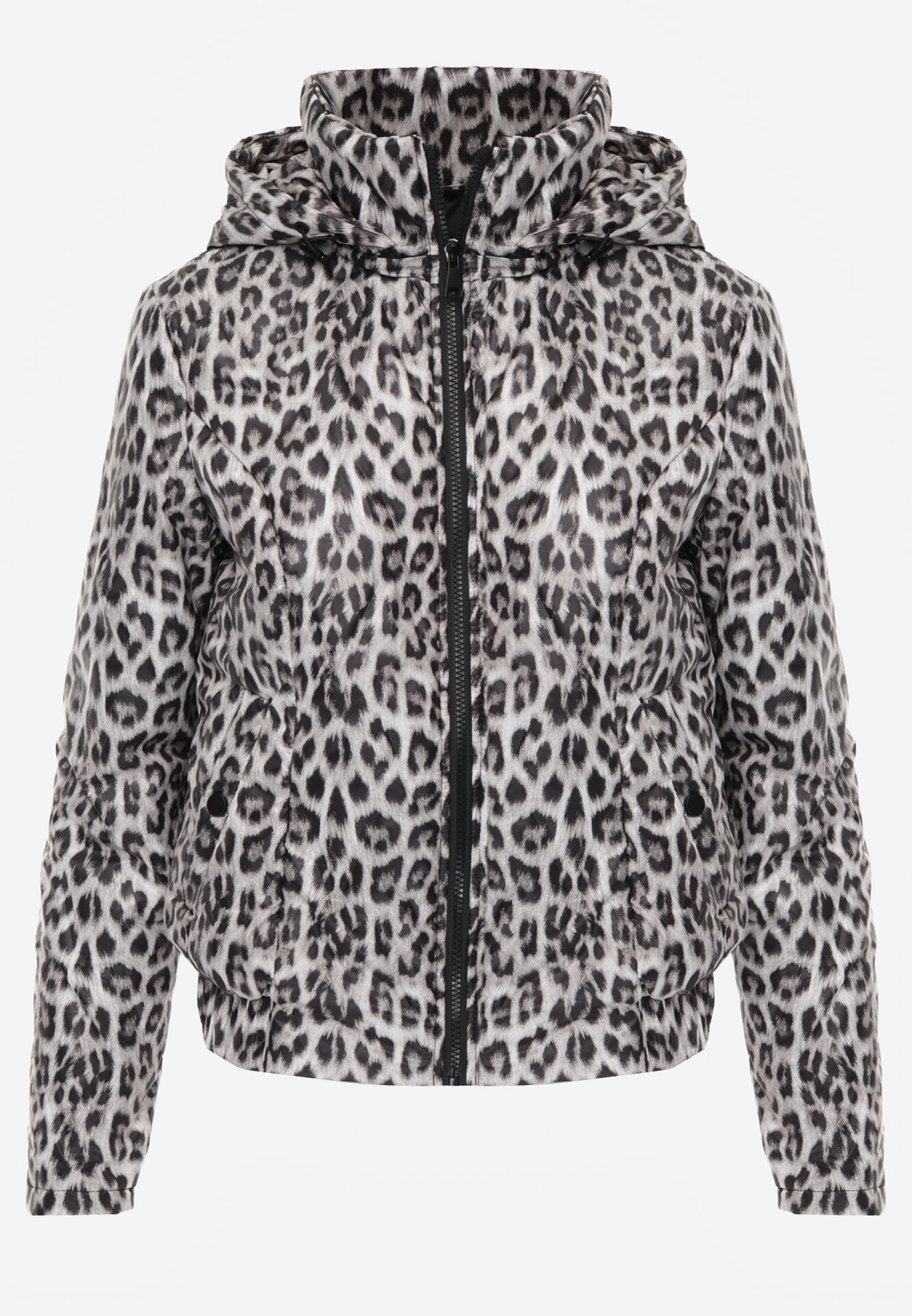 Panterkowa Kurtka Przejściowa w Panterkę z Odpinanym Kapturem Antolea