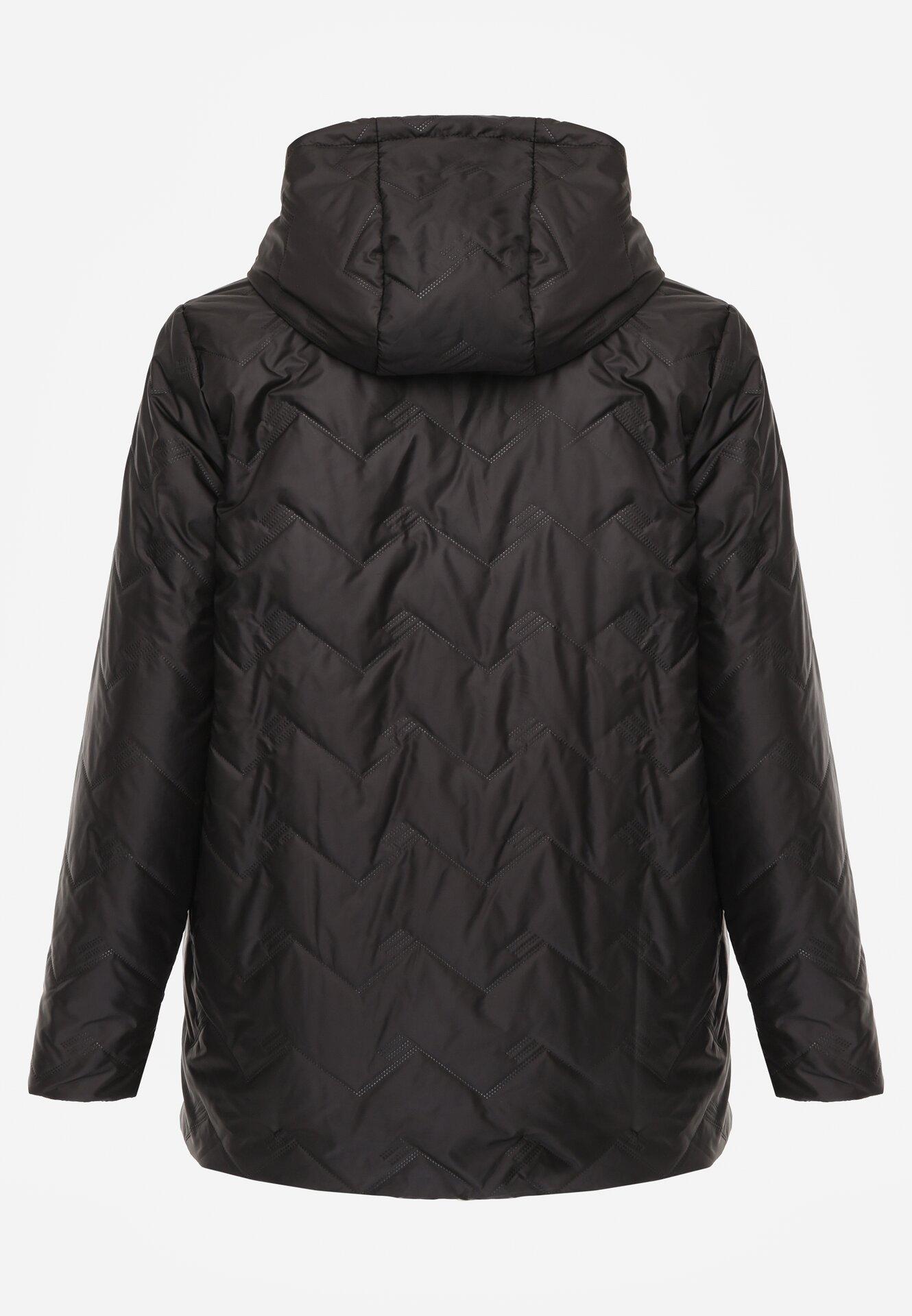 Czarna Przejściolwa Pikowana Kurtka z Odpinanym Kapturem Nevistta