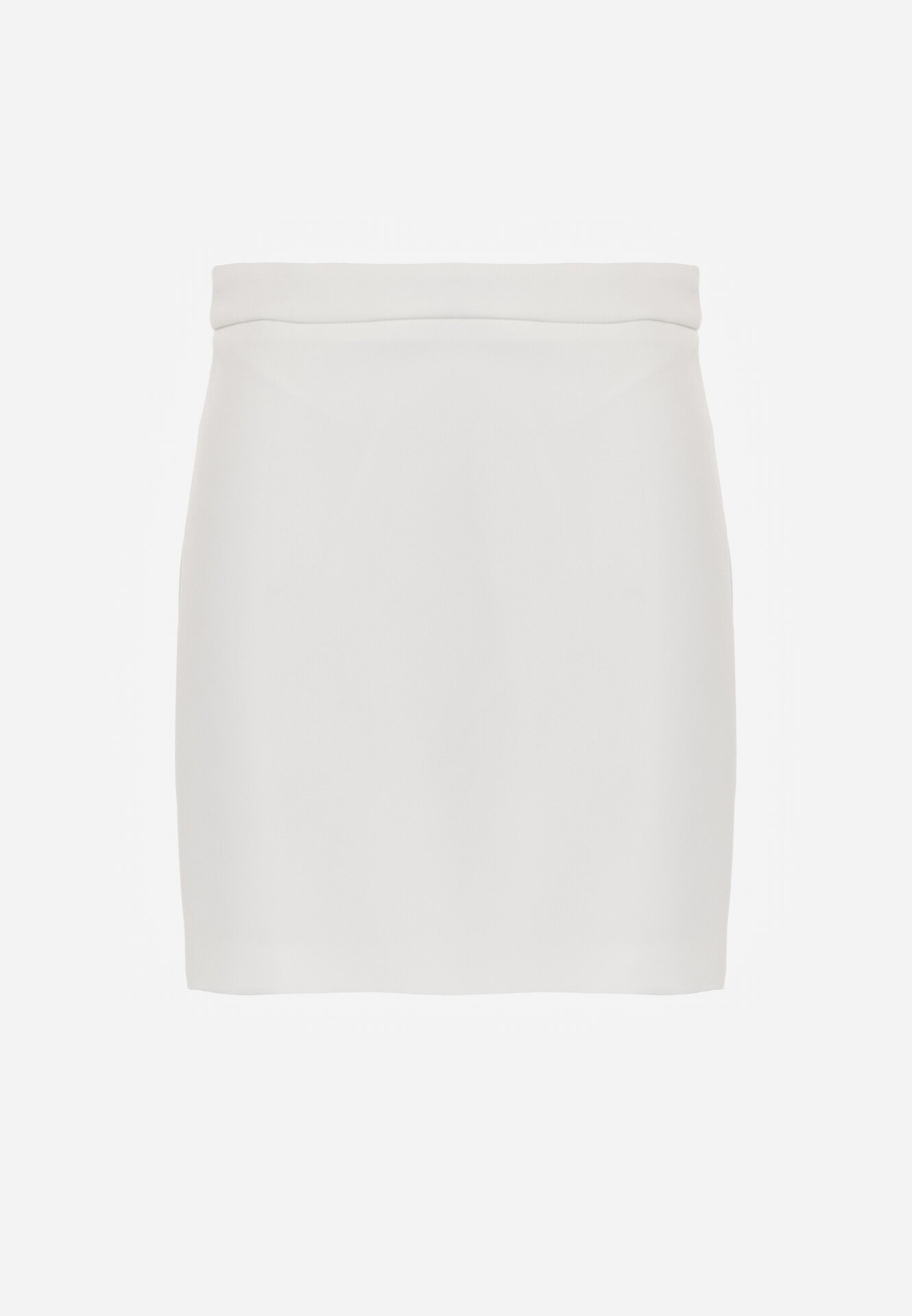 Biała Gładka Spódnica VICES o Ołówkowym Kroju Abilura