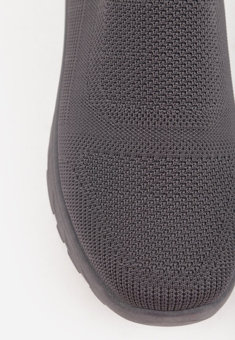 Szare Siateczkowe Buty Sportowe Sneakersy o Wsuwanym Fasonie Abhold