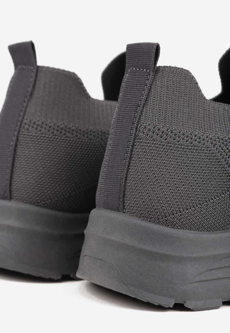 Szare Siateczkowe Buty Sportowe Sneakersy o Wsuwanym Fasonie Abhold