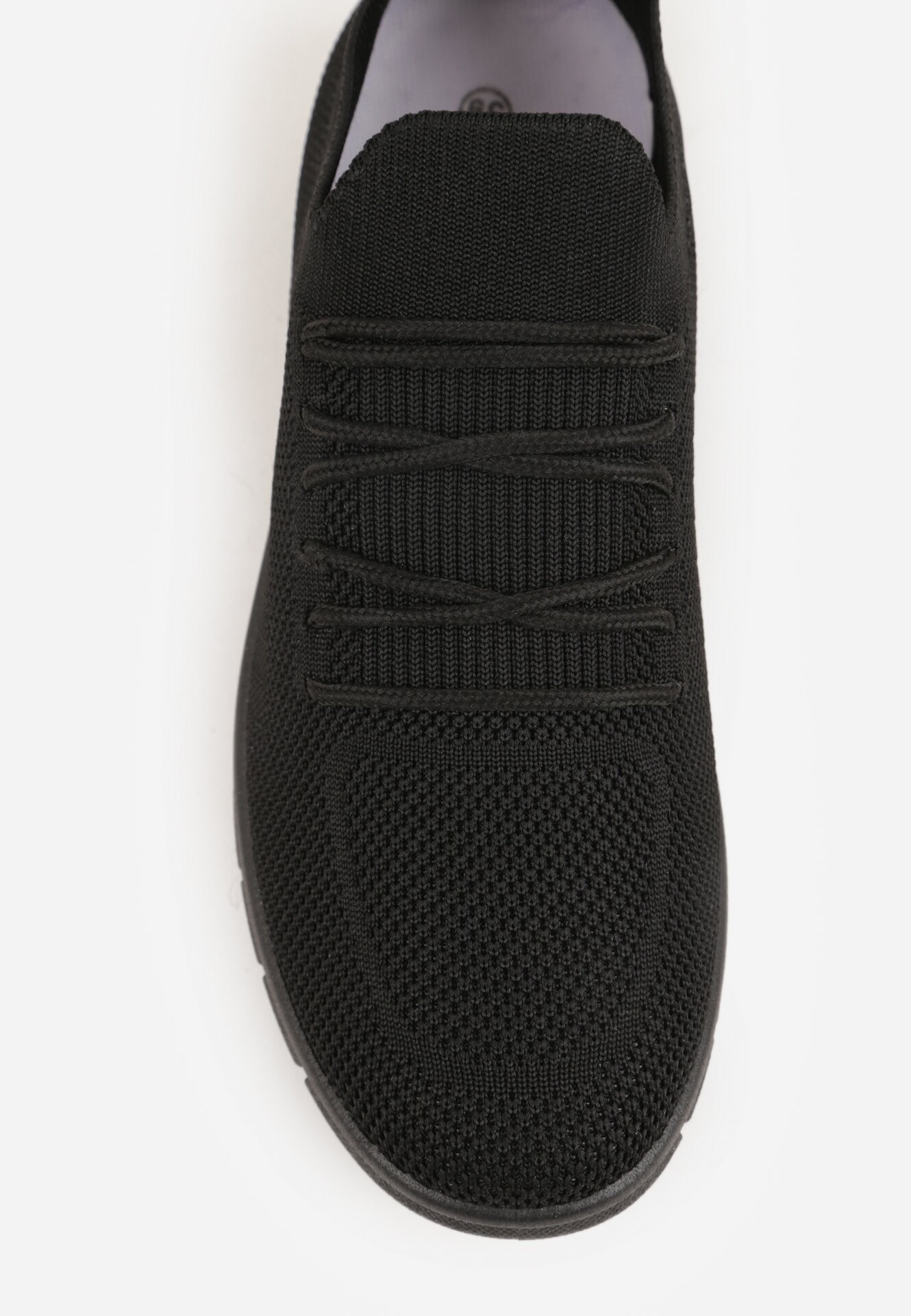 Czarne Sznurowane Buty Sportowe Sneakersy z Siateczki Caeolea