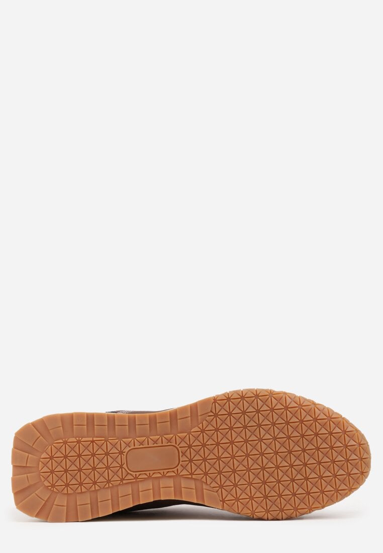 Brązowe Buty Sportowe Sneakersy z Ozdobnymi Naszyciami Aerylia