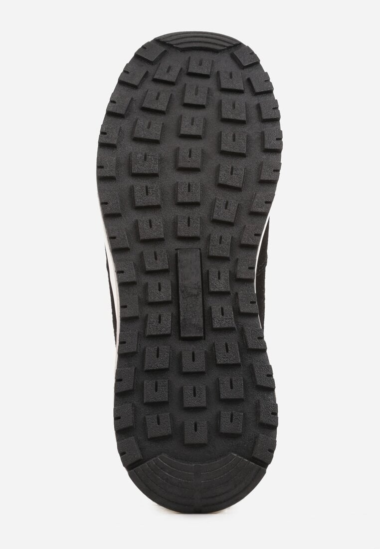 Czarne Buty Sportowe Sneakersy na Grubej Podeszwie Nerola