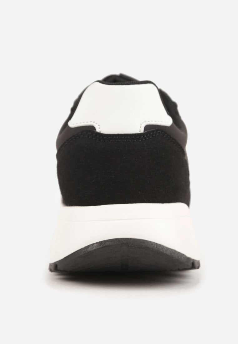 Czarne Buty Sportowe Sneakersy na Grubej Podeszwie Nerola