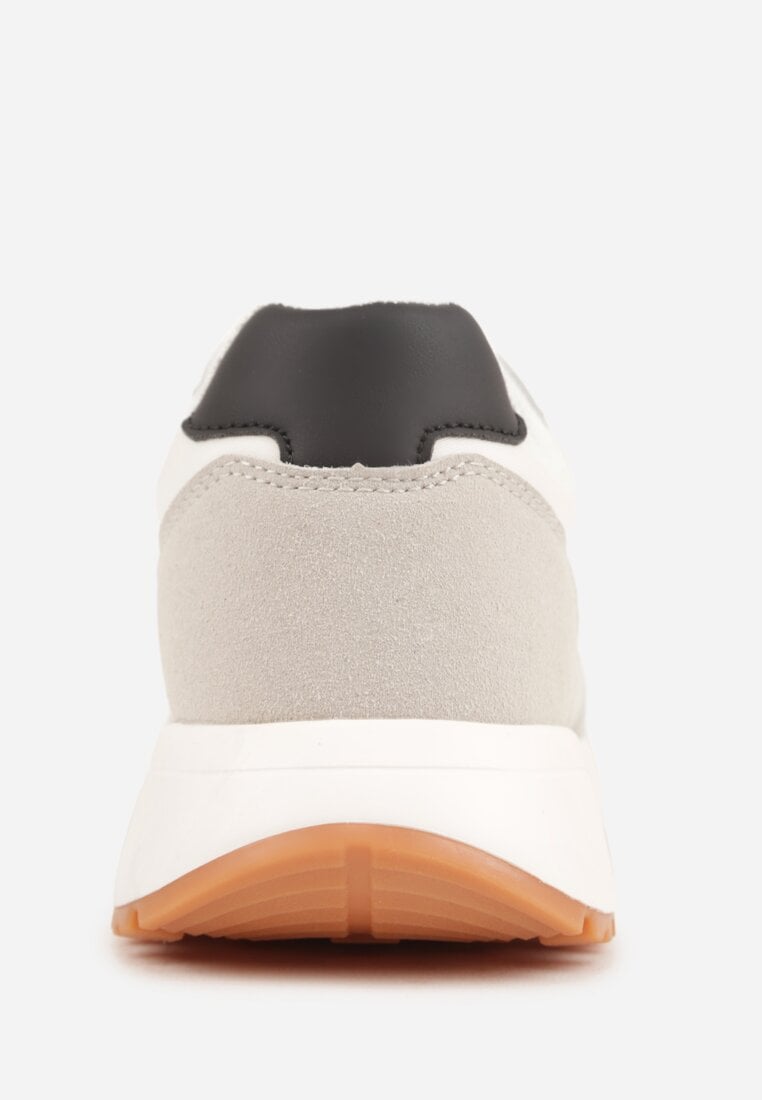 Białe Buty Sportowe Sneakersy na Grubej Podeszwie Nerola