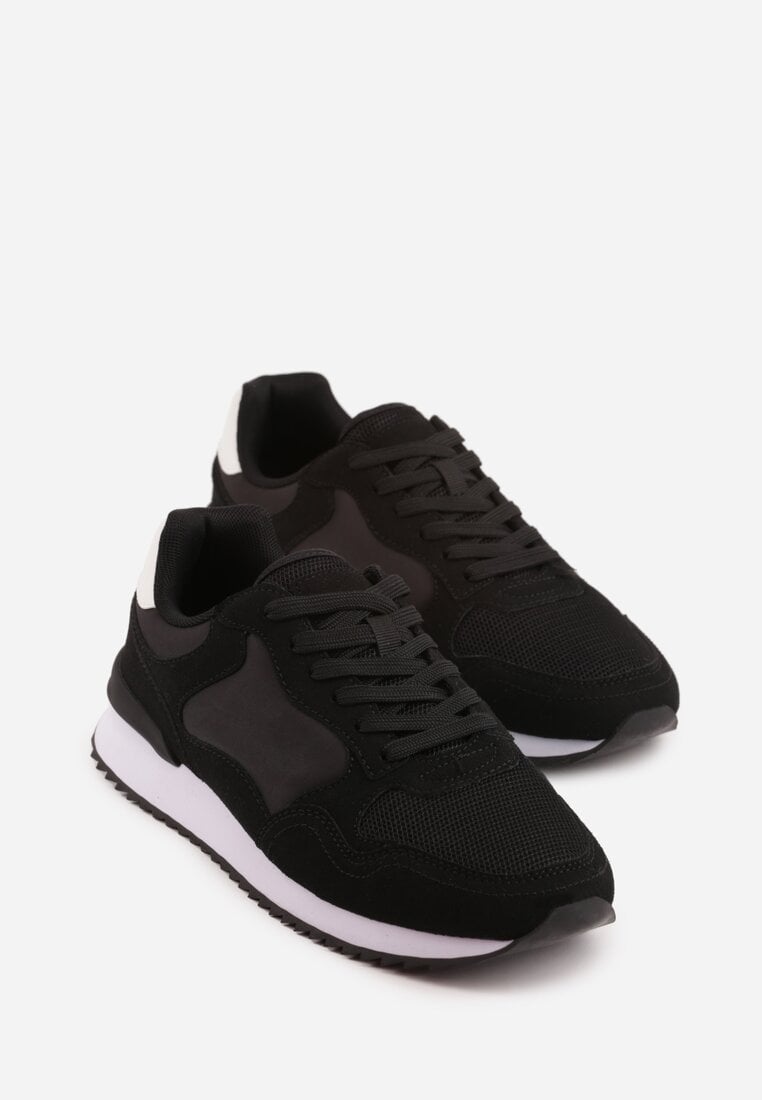 Czarne Casualowe Buty Sportowe Typu Sneakersy Glorelle