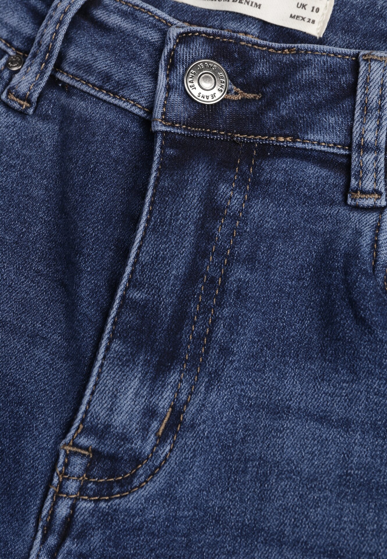 Niebieskie Jeansy Mom Fit z Bawełną i Regularnym Stanem Rolovia