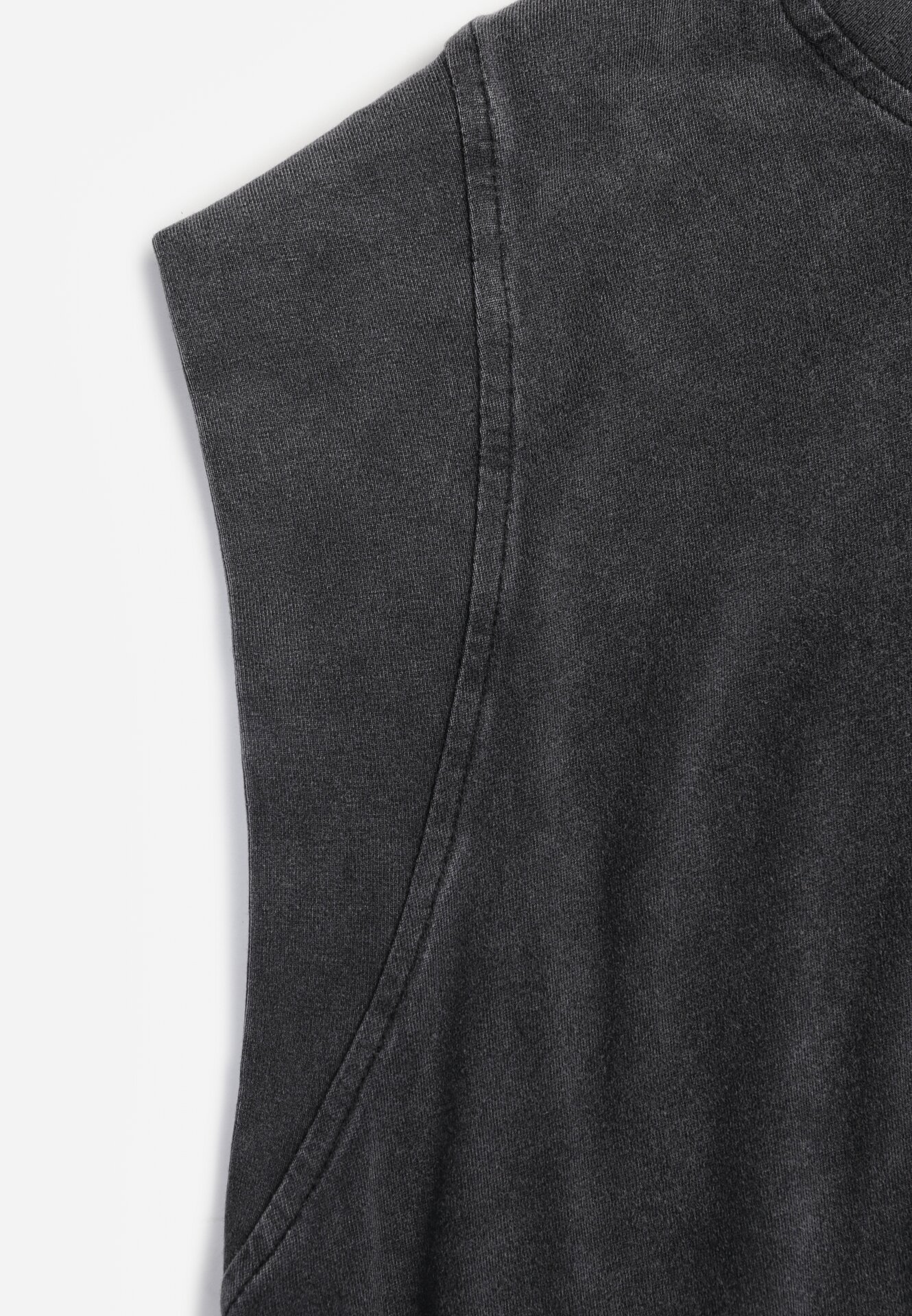 Czarny Bawełniany Top z Efektem Sprania Belatia