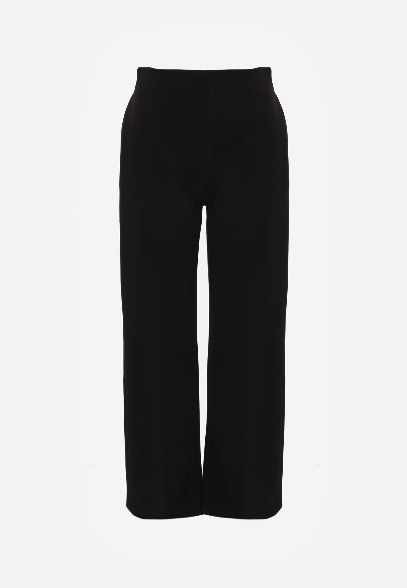 Czarne Eleganckie Spodnie z Bawełny i Wiskozy w Kant Valelia