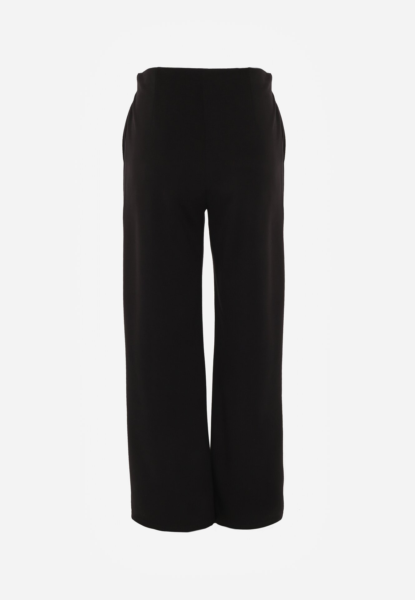 Czarne Eleganckie Spodnie z Bawełny i Wiskozy w Kant Valelia