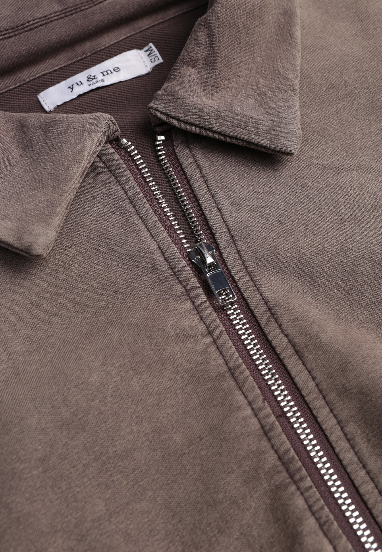 Beżowa Bawełniana Bluza Bomberka o Kroju Oversize z Kołnierzem Viminala