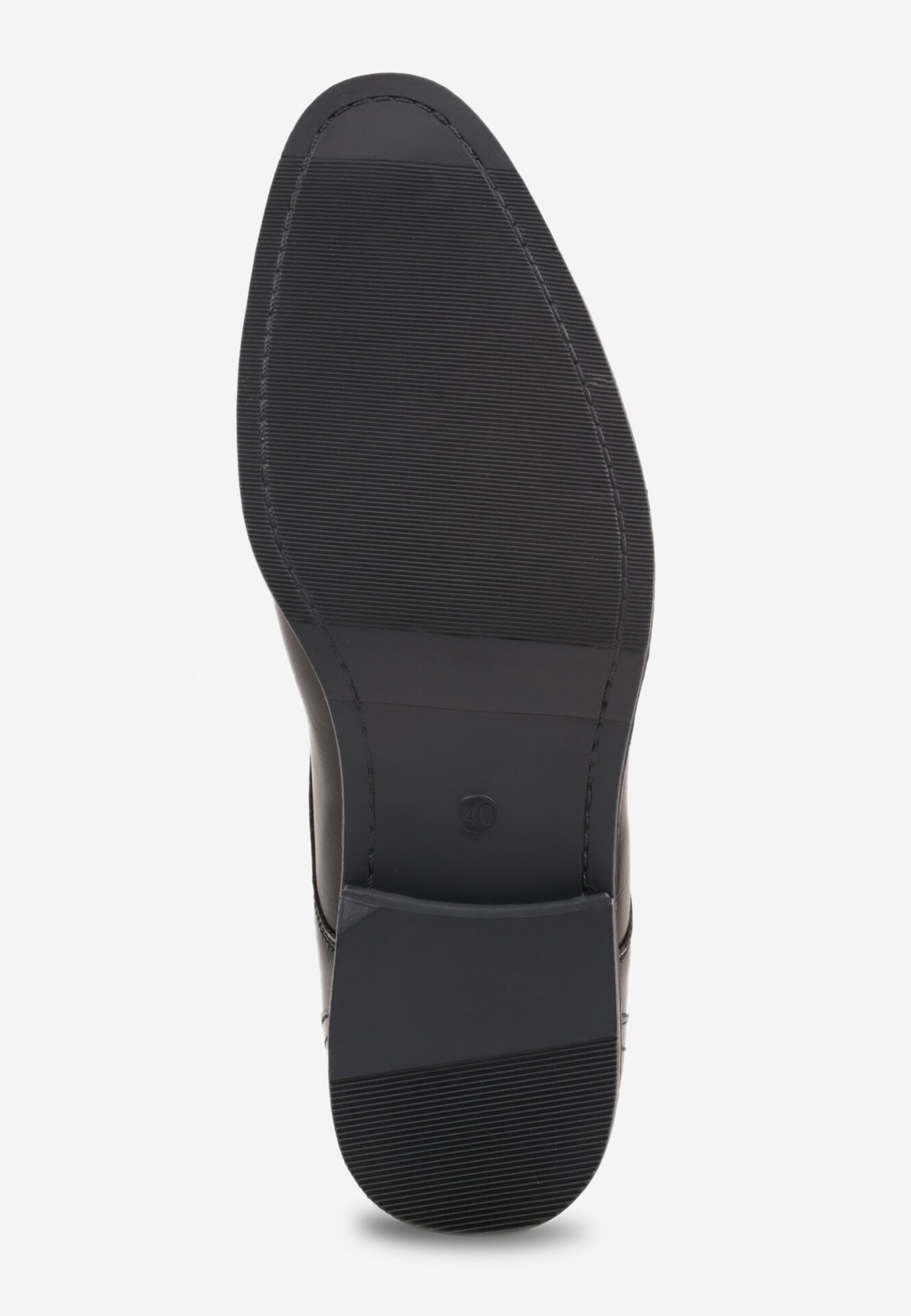 Czarne Eleganckie Półbuty ze Skórzaną Wkładką i Ozdobnymi Przeszyciami Iphaera