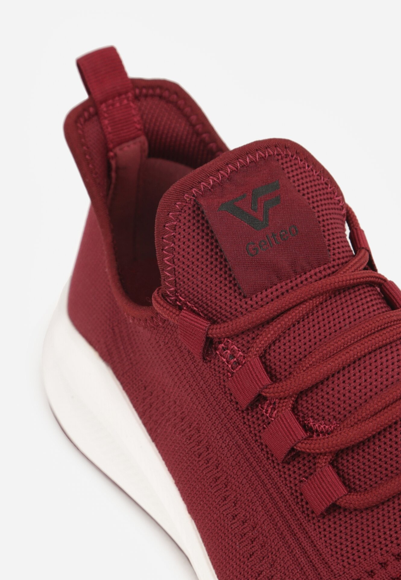 Bordowe Buty Sportowe Sneakersy na Tłoczonej Podeszwie Karill