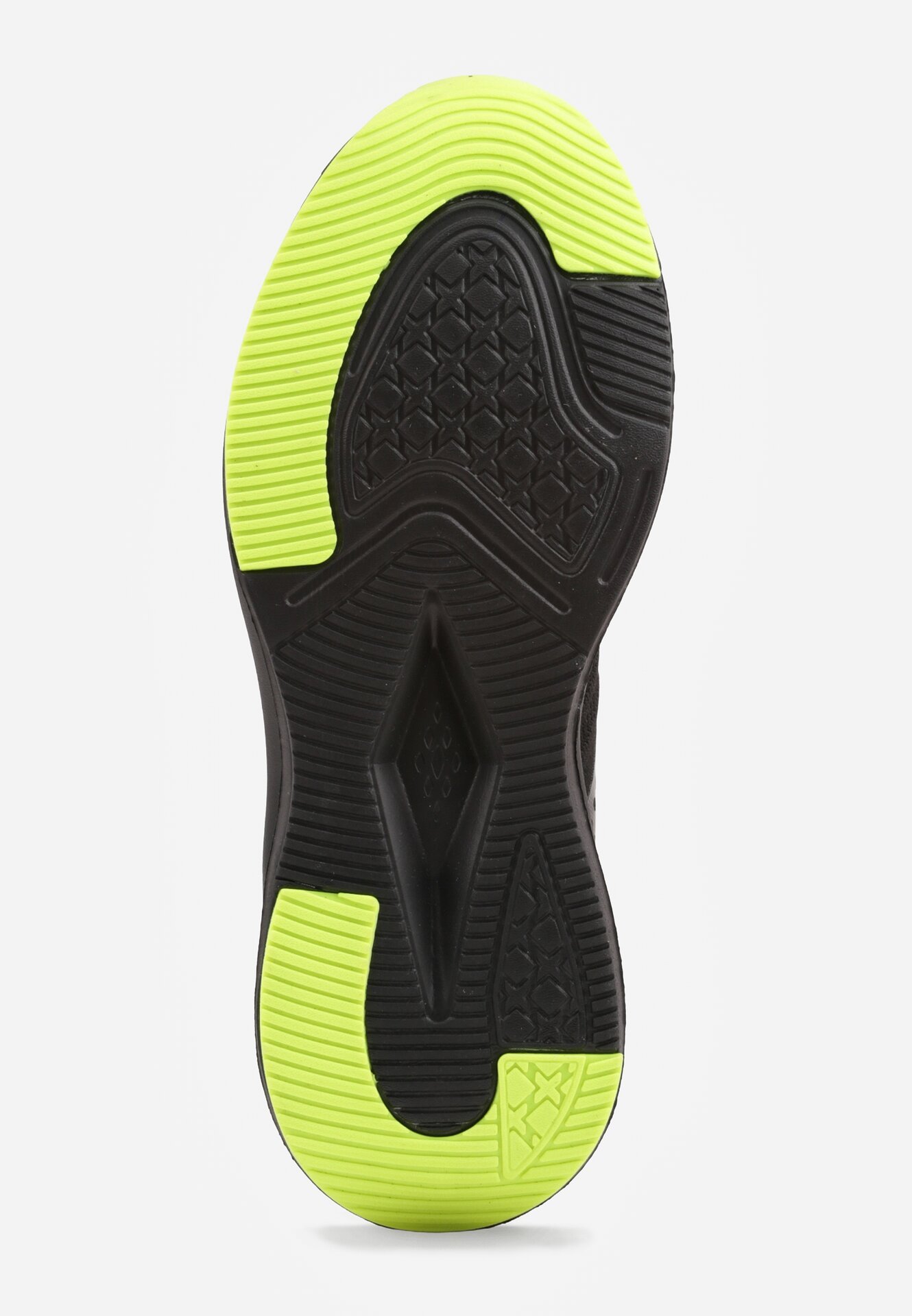 Czarno-Zielone Buty Sportowe Sneakersy z Tłoczonym Wzorem Ashavera