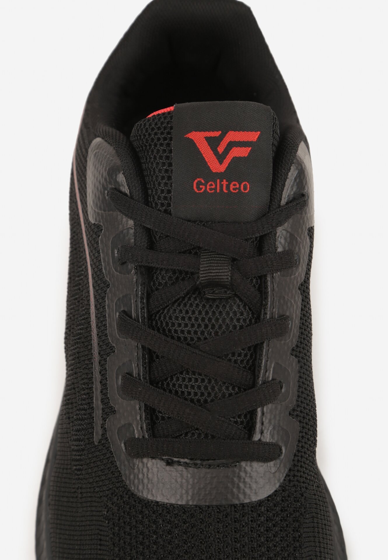 Czarno-Czerwone Buty Sportowe Sneakersy z Ozdobnym Paskiem z Boku Damamene