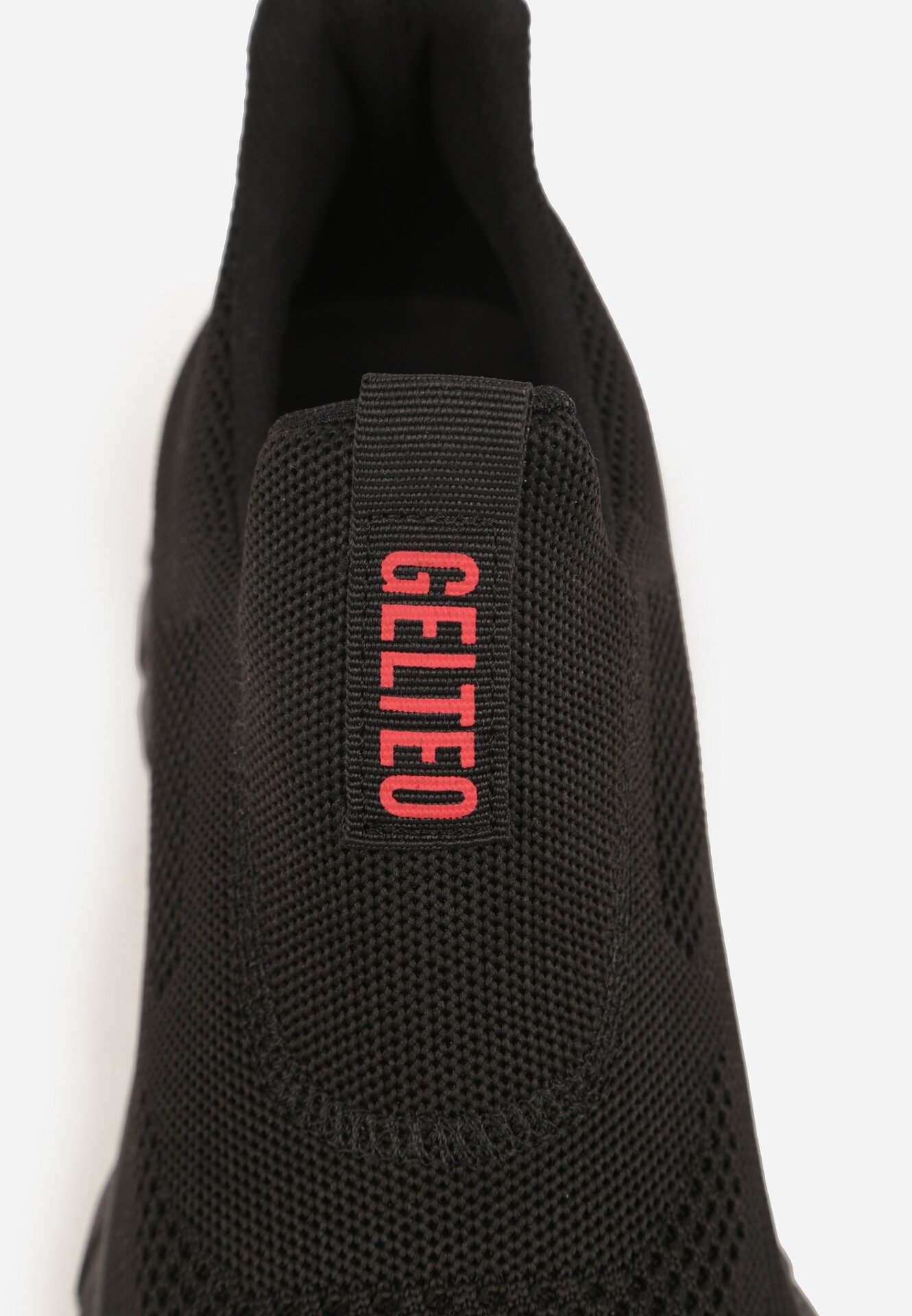 Czarno-Czerwone Buty Sportowe Sneakersy Ozdobione Napisem Gallego