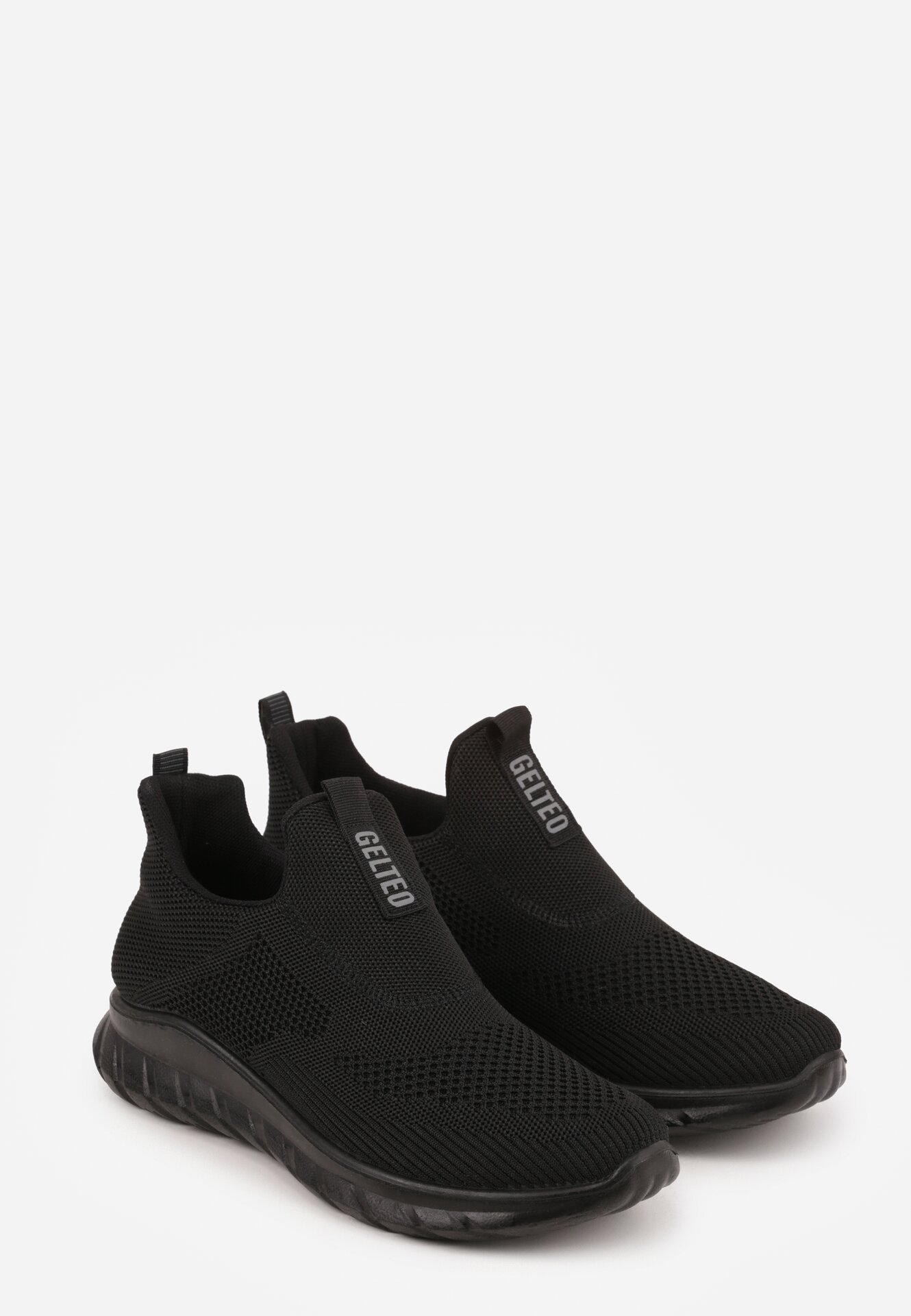 Czarne Buty Sportowe Sneakersy Ozdobione Napisem Gallego