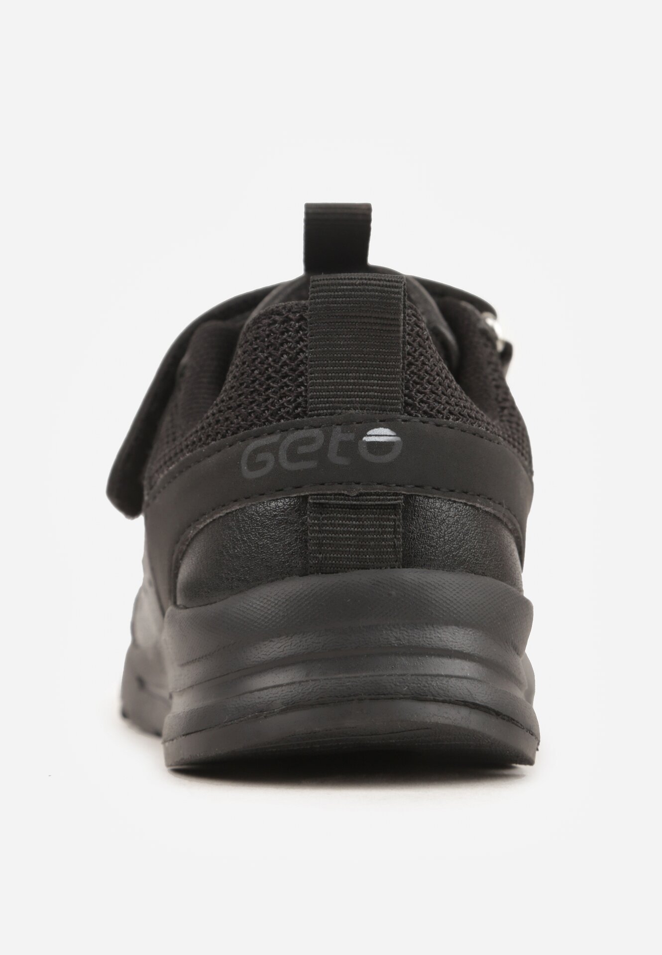 Czarne Buty Sportowe Sneakersy ze Skórzaną Wkładką i Napisem Rilva