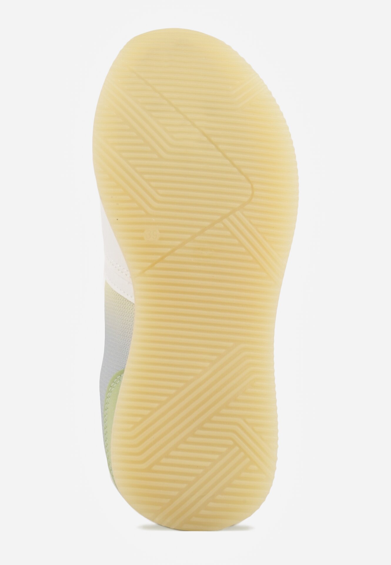 Żółte Casualowe Sneakersy z Ozdobnymi Przeszyciami Chlylee