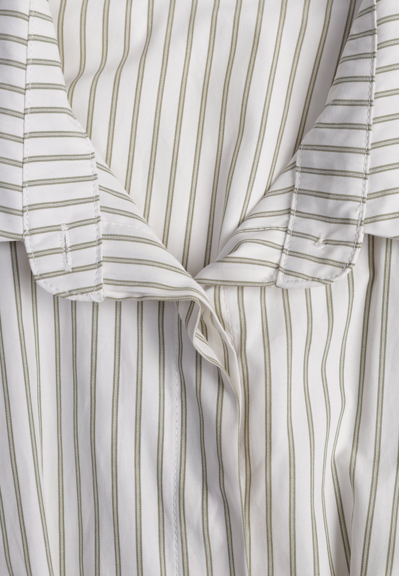 Zielona Koszula z Bawełną o Taliowanym Kroju z Baskinką w Paski Sewsana