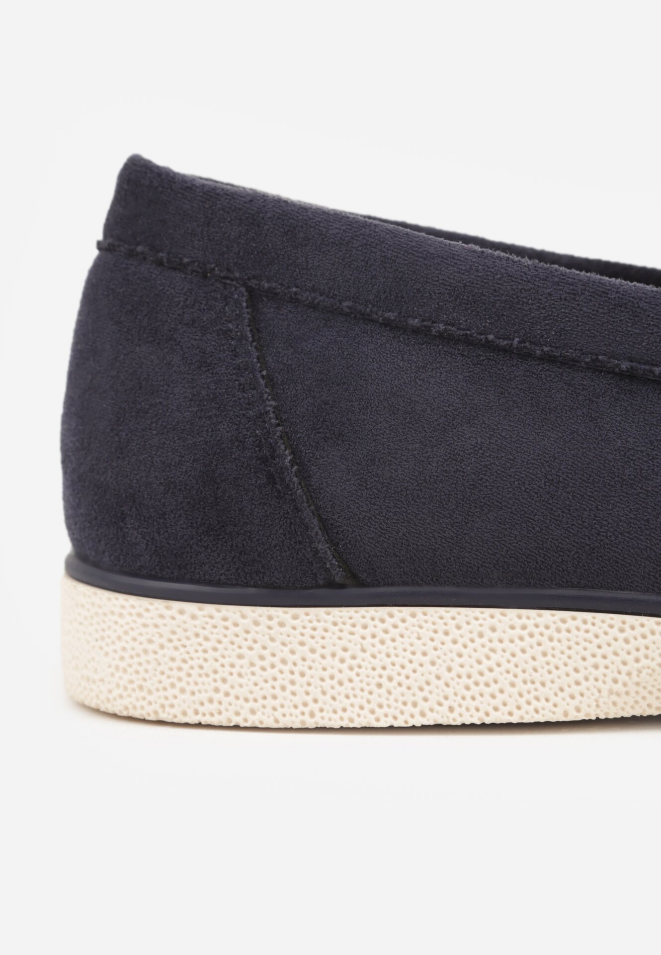 Niebieskie Wsuwane Półbuty Mokasyny z Imitacji Zamszu Bagena