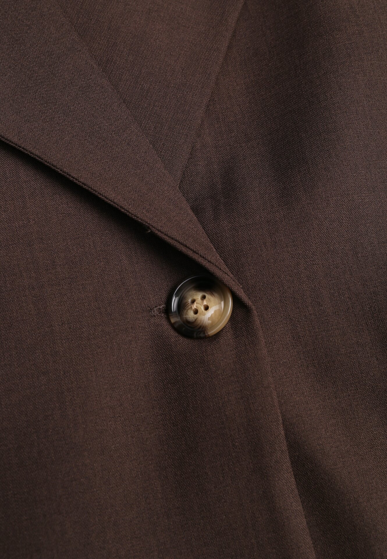 Brązowa Garniturowa Kamizelka Oversize z Dwurzędowym Zapięciem Edriana
