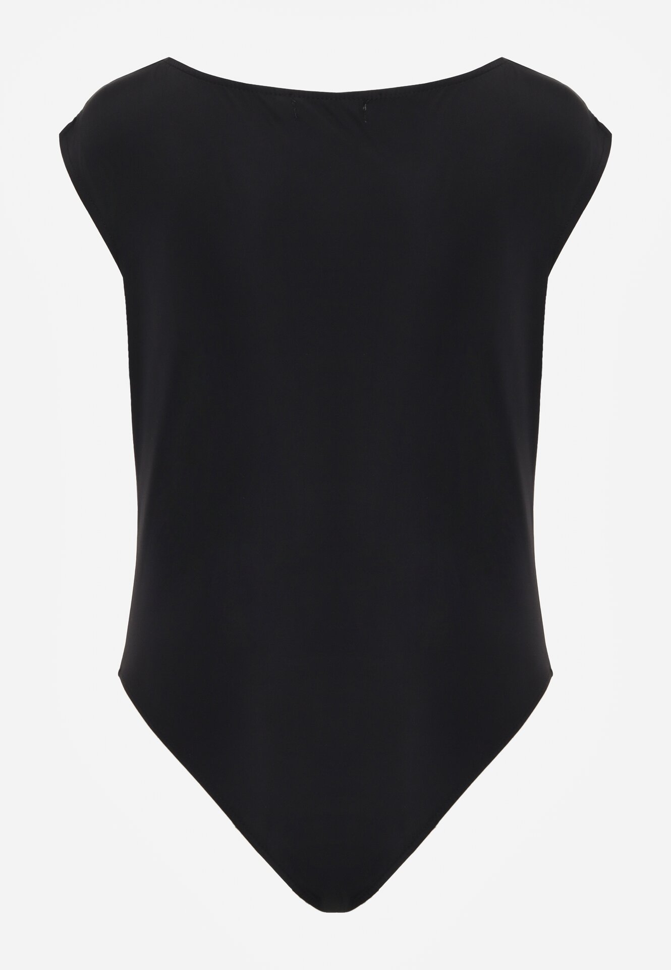 Czarne Asymetryczne Body Ozdobione Marszczeniem Dinida