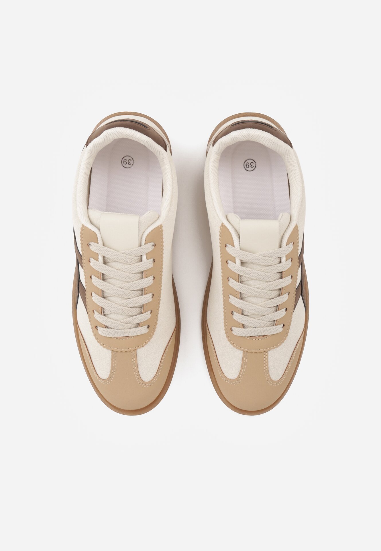 Sneakers Bej cu maro