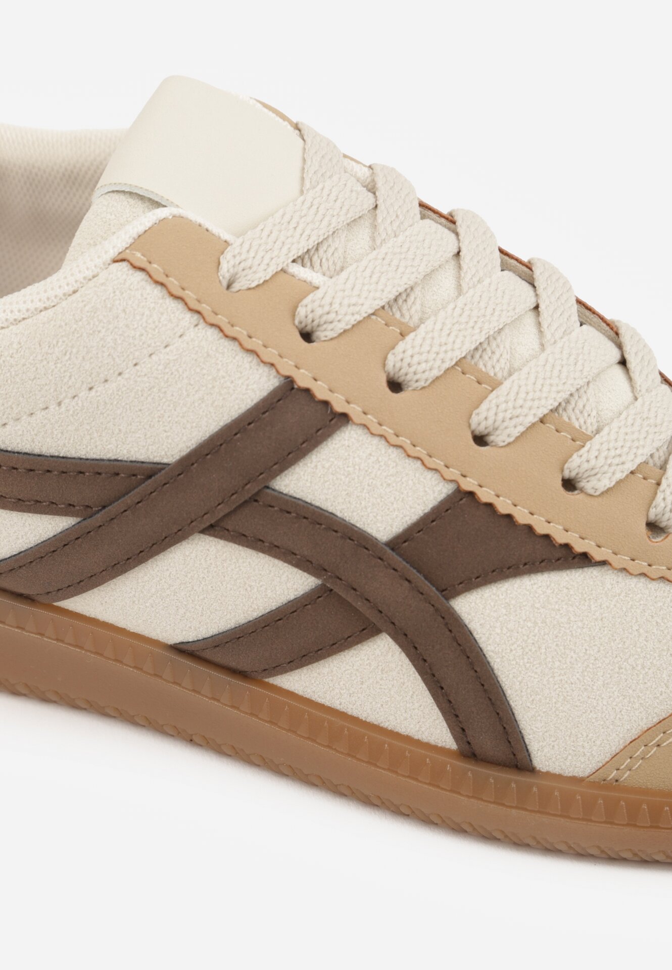 Sneakers Bej cu maro