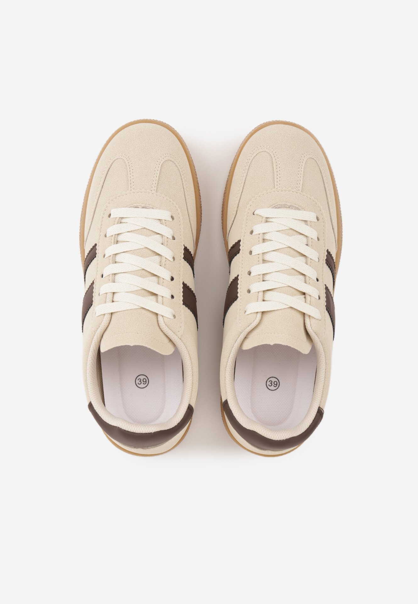 Sneakers Bej cu maro