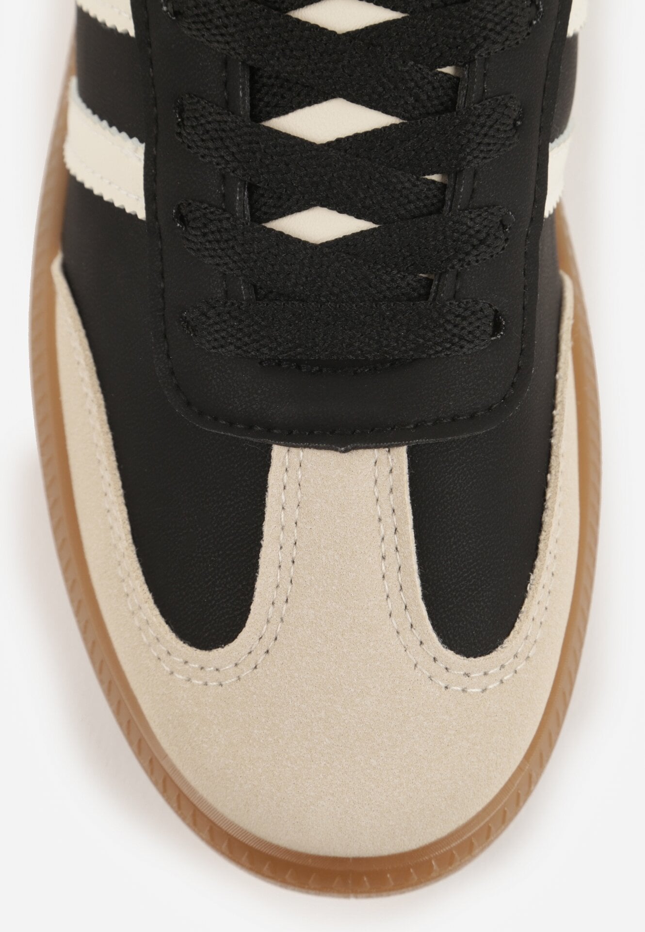 Sneakers Negri cu bej