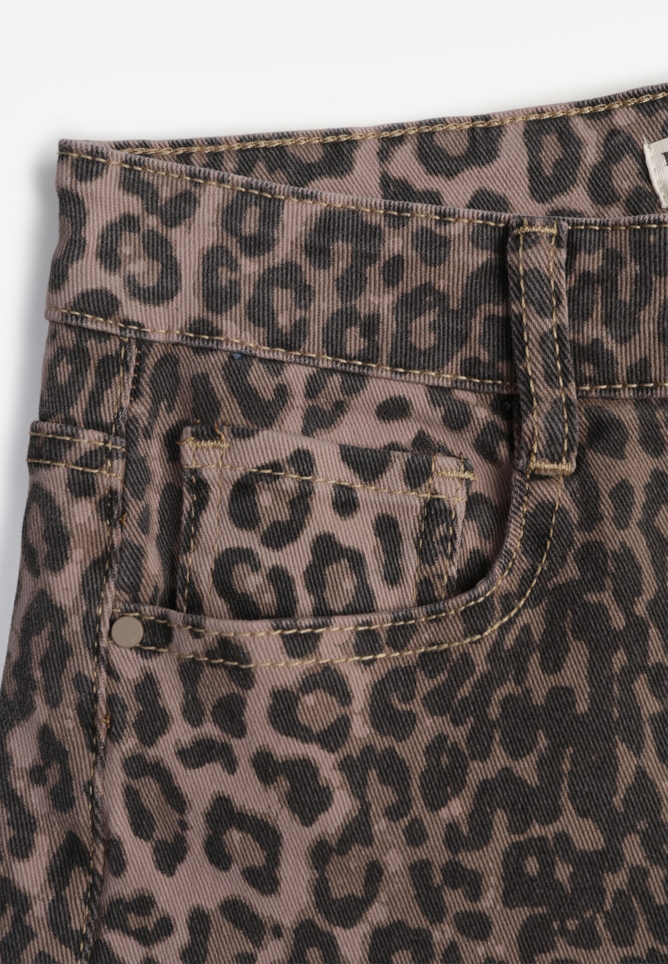 Panterkowe Bawełniane Jeansy z Szerokimi Nogawkami i Wysokim Stanem Salithirae