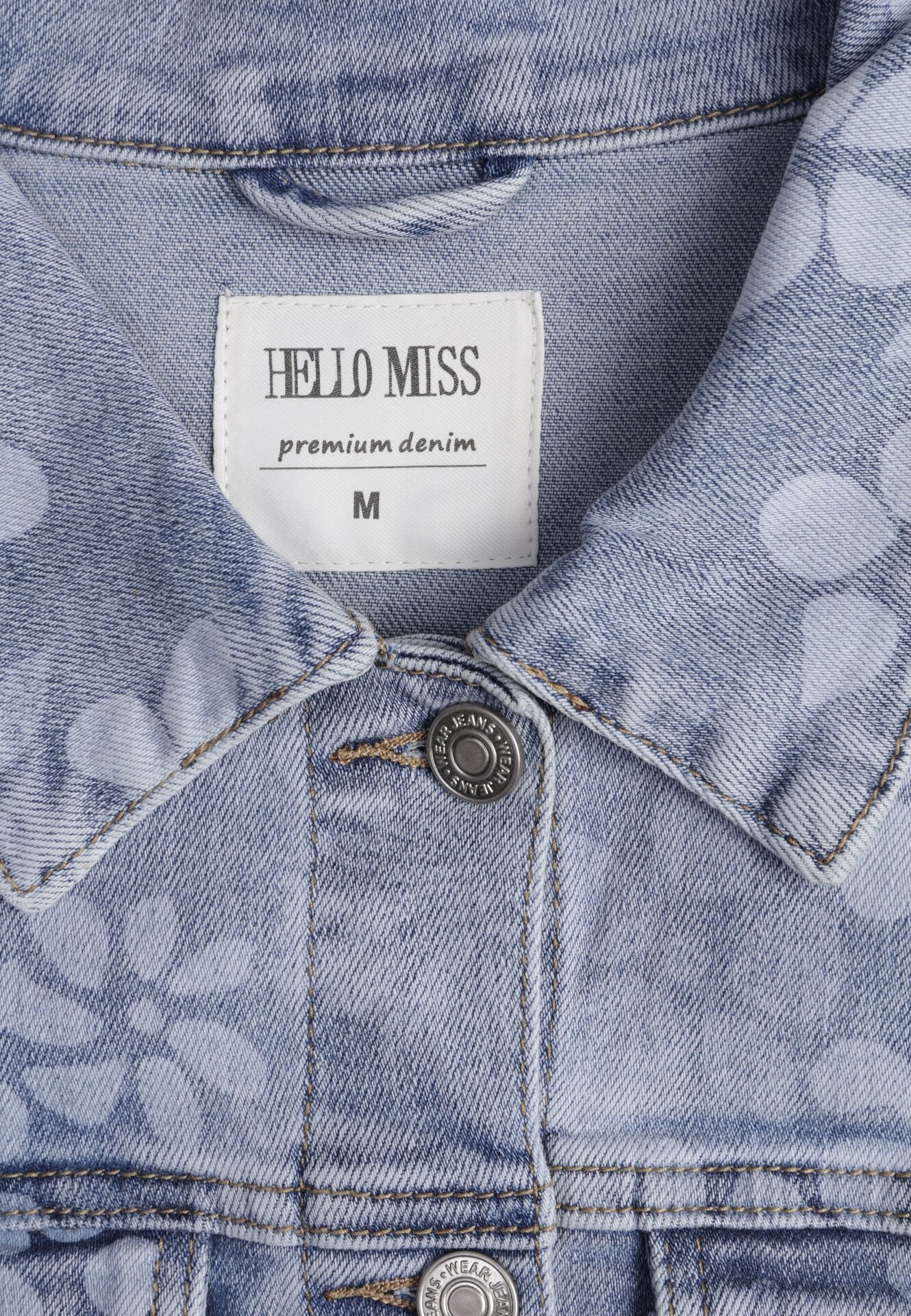 Niebieska Krótka Kurtka Jeansowa z Bawełną i Wiskozą w Kwiatowy Wzór Neanelith