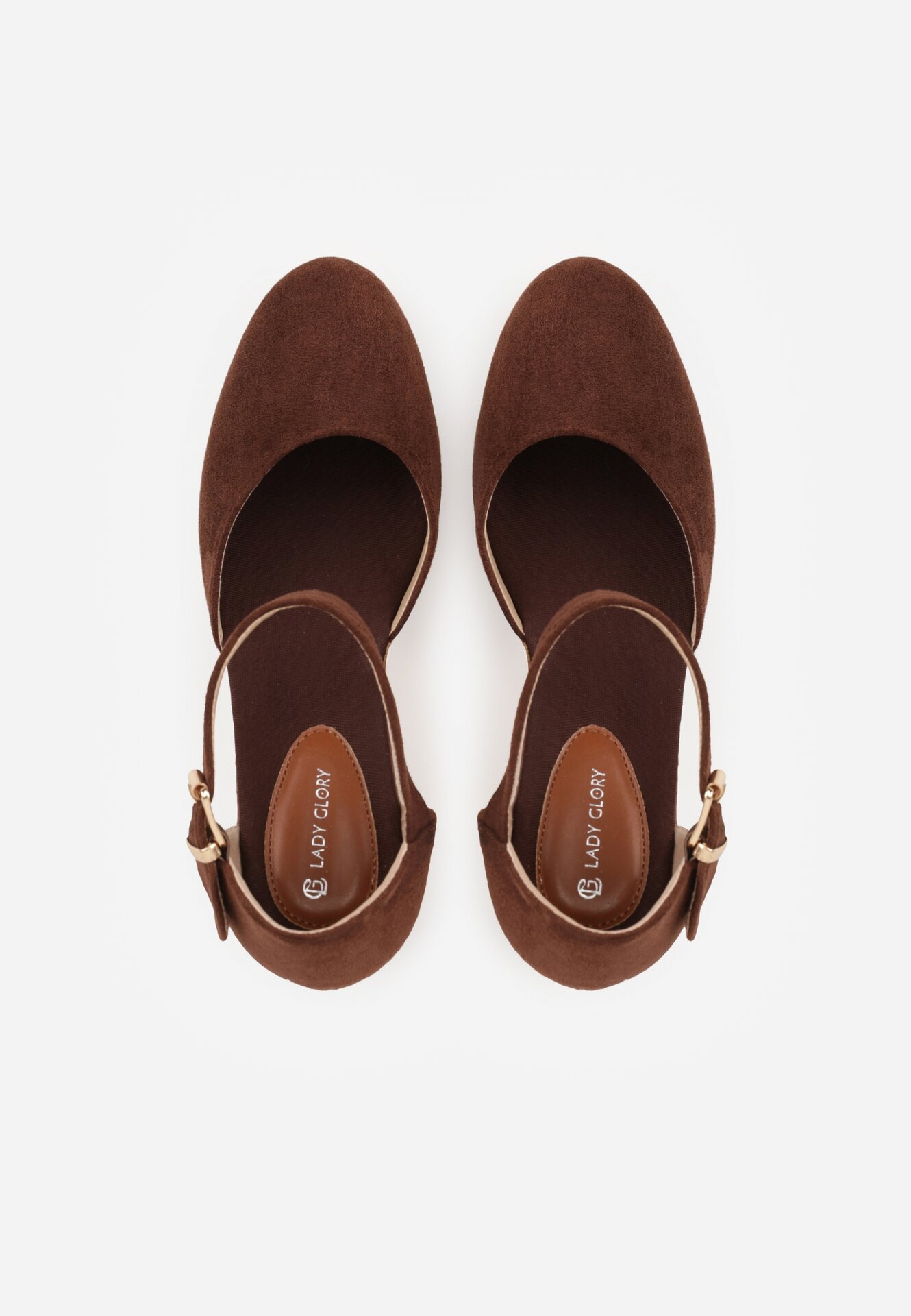 Brązowe Sandały na Koturnie z Plecionki i Zapięciem na Sprzączkę Jessaln