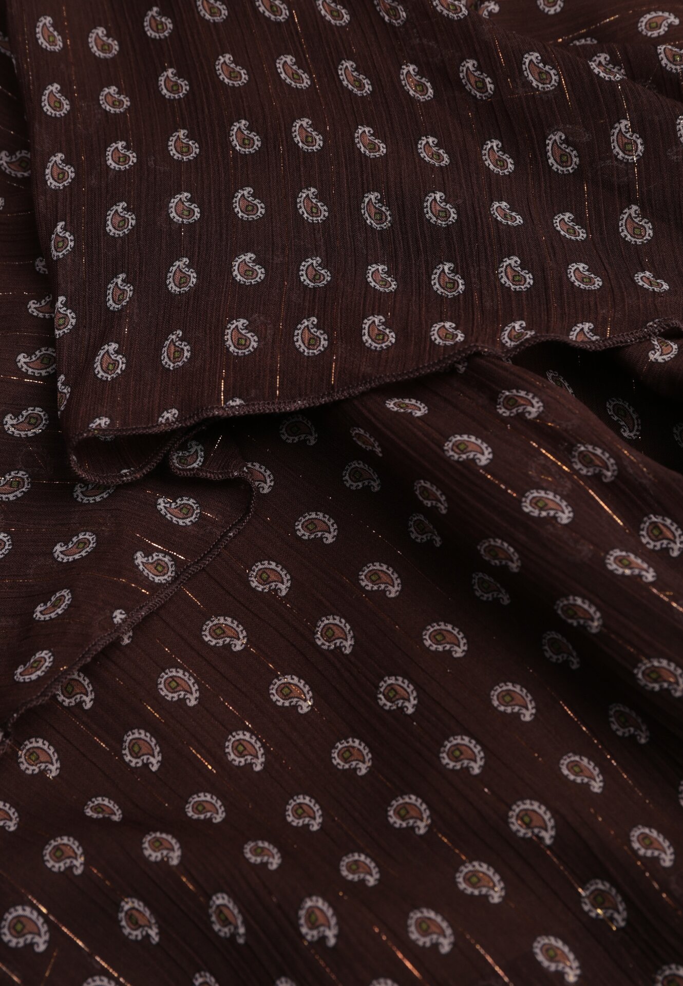 Brązowa Koszulowa Sukienka z Dłuższym Tyłem i Falbanami Savandra