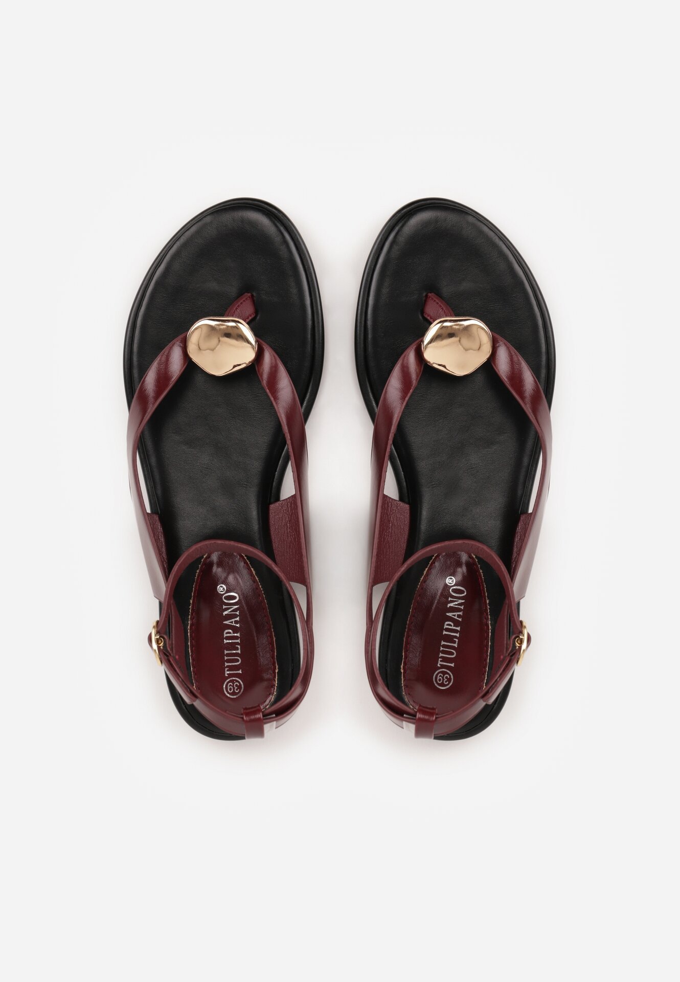 Sandale Bordo cu roșu