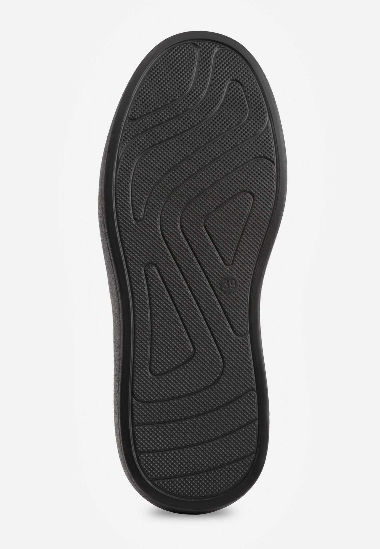 Czarne Skórzane Sneakersy na Grubej Podeszwie Ozdobione  Paskami i Perforacją Wiefia