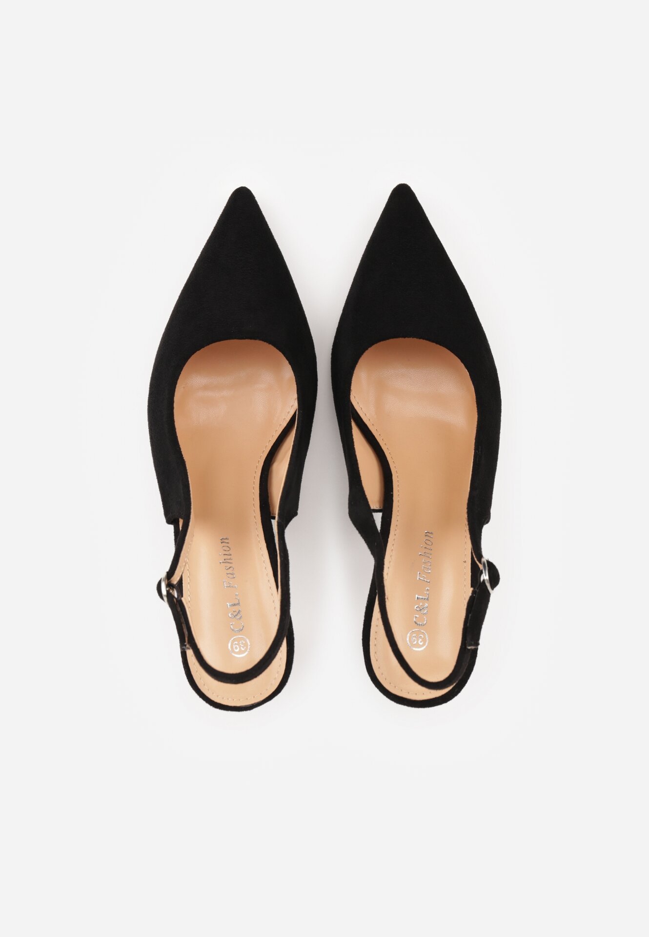 Czarne Sandały na Szpilce z Odkrytą Piętą Nevilianae