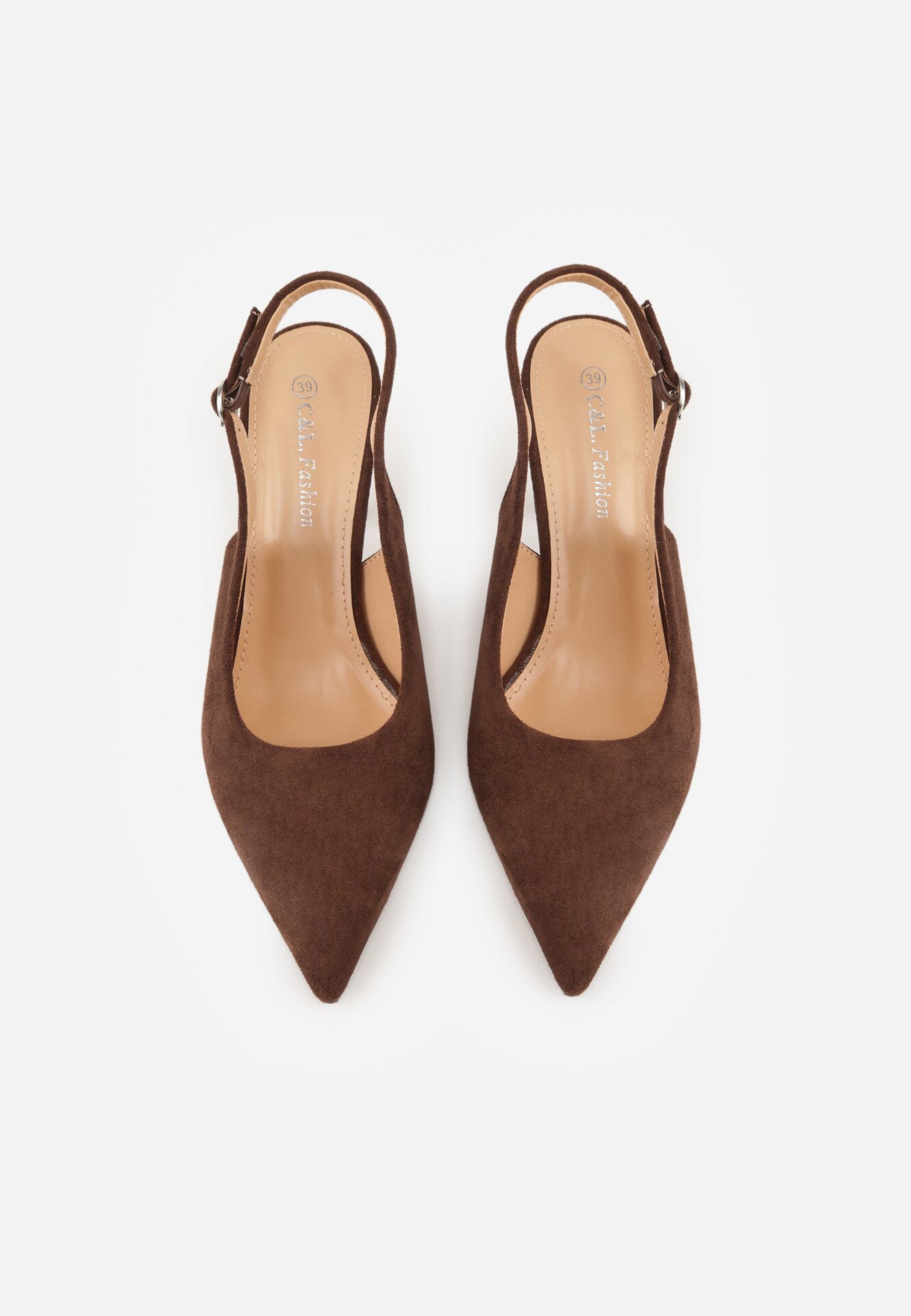 Brązowe Sandały na Szpilce z Odkrytą Piętą Nevilianae