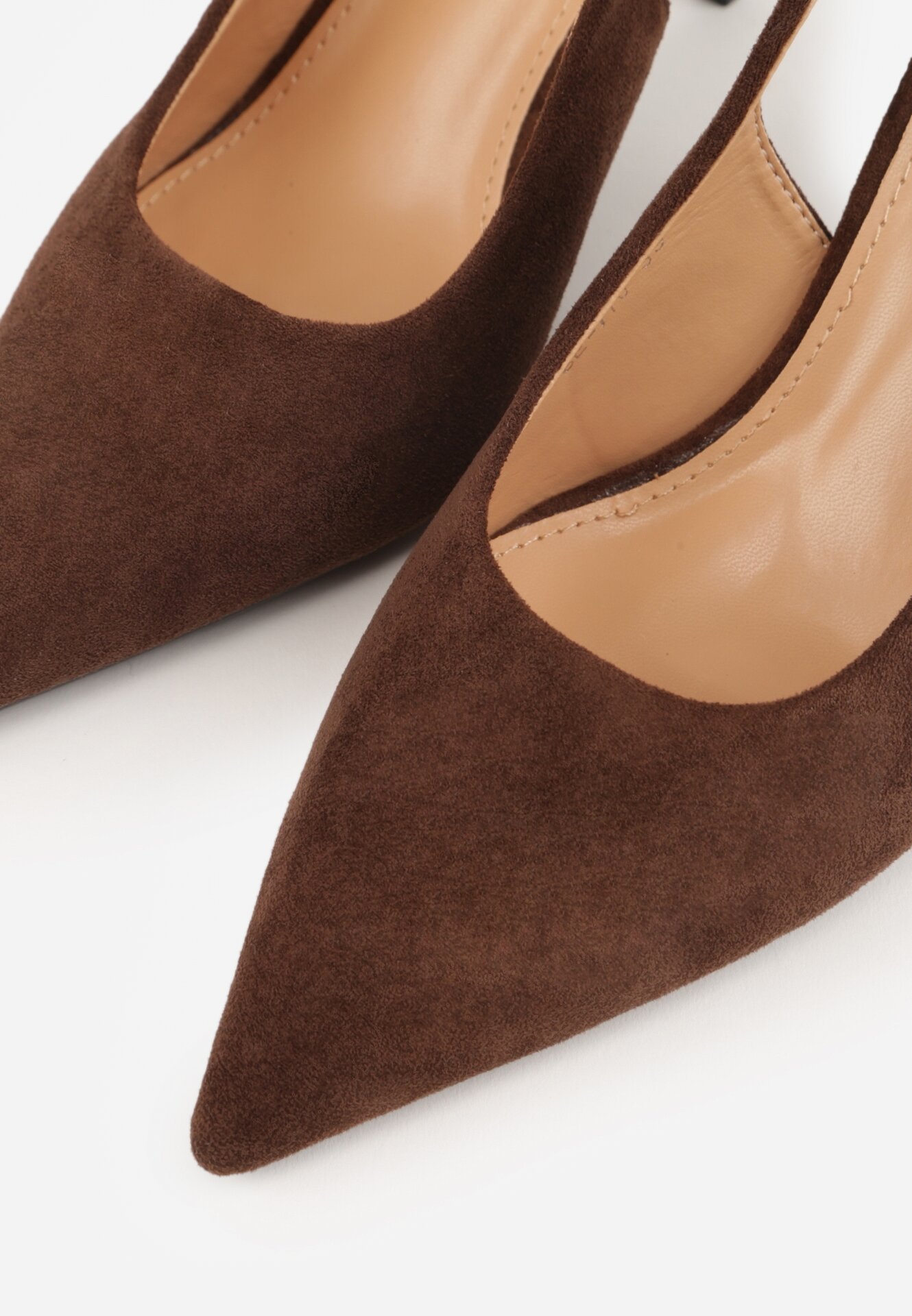 Brązowe Sandały na Szpilce z Odkrytą Piętą Nevilianae