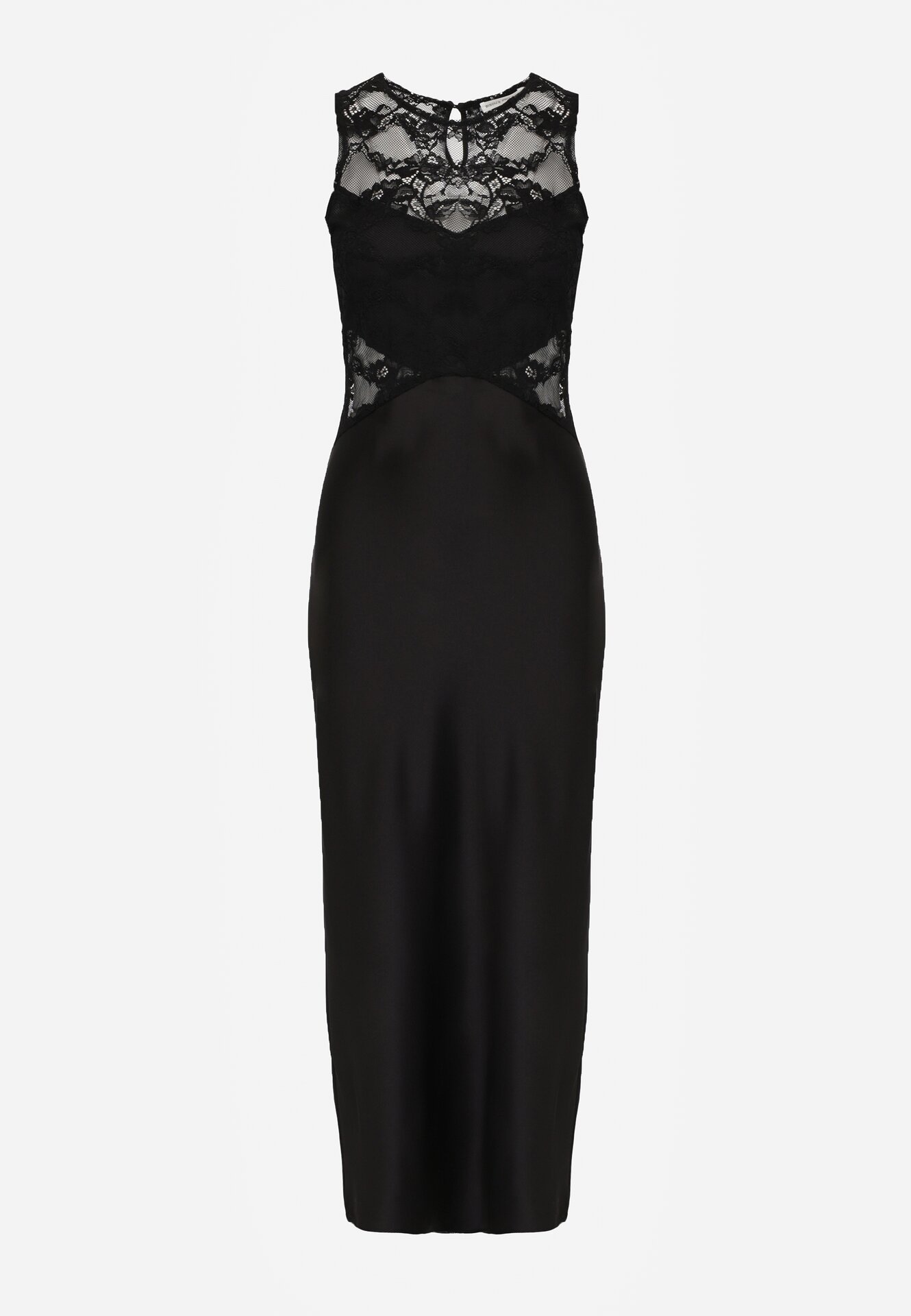 Czarna Koktajlowa Sukienka o Dopasowanym Kroju z Koronką Bermine