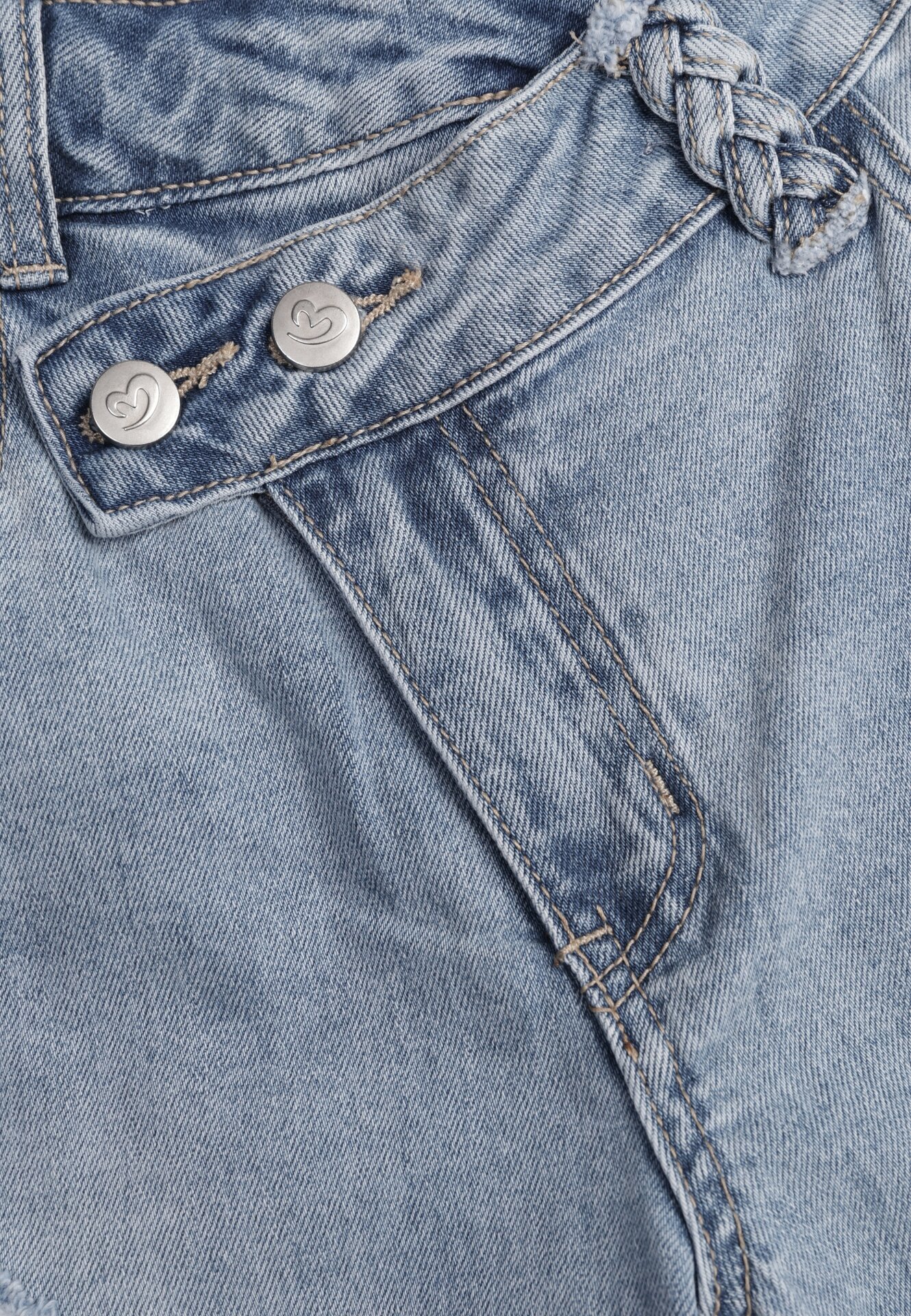 Niebieskie Bawełniane Jeansy o Asymetrycznym Kroju Typu Balloon z Dziurami Nediara