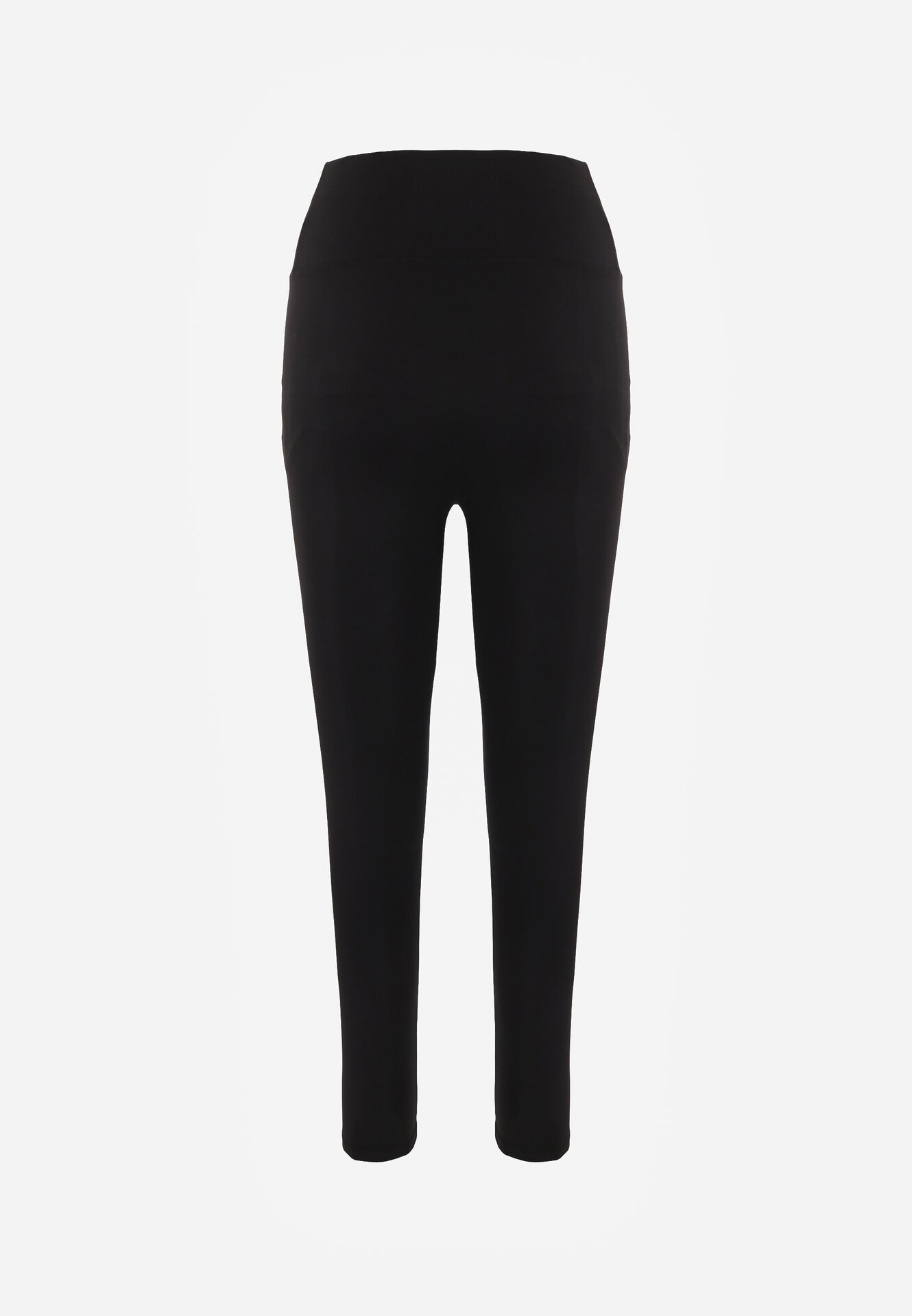 Czarne Legginsy z Wysokim Stanem z Pasem Modelującym w Talii Azinera