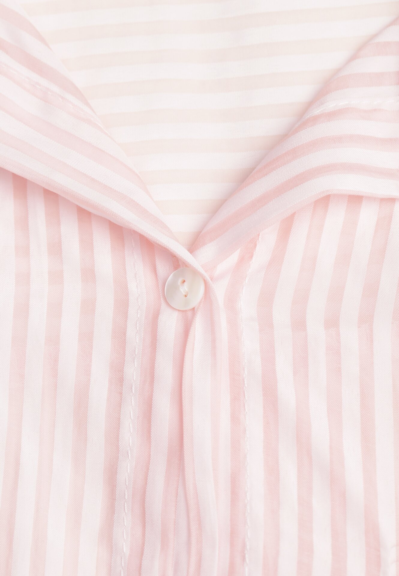 Różowa Koszula o Kroju Oversize z Tencelu w Paski Ozdobiona Haftem Tidine