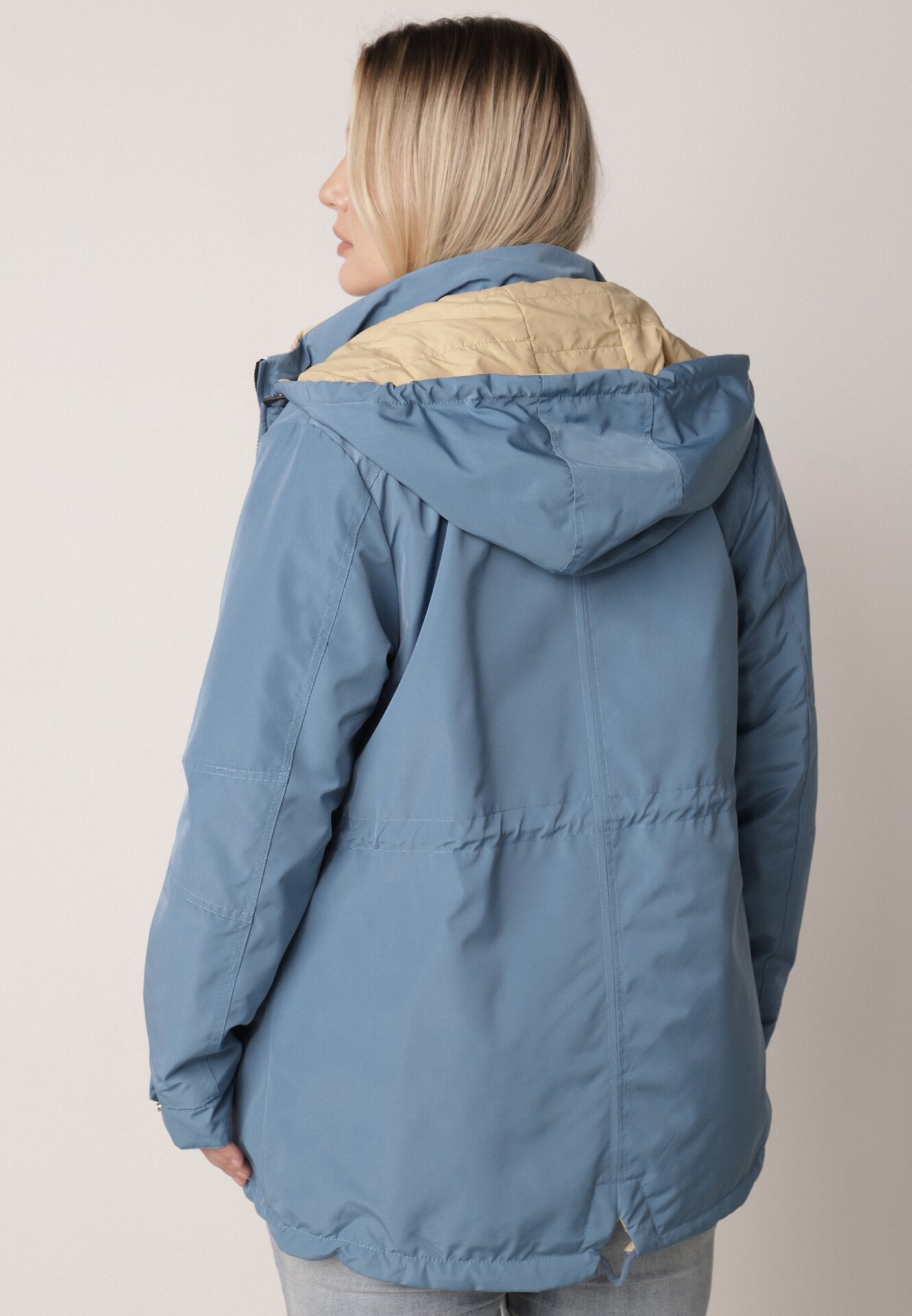 Geacă Albastră cu bej