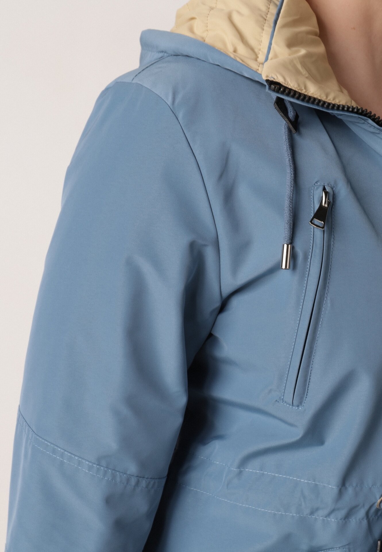 Geacă Albastră cu bej