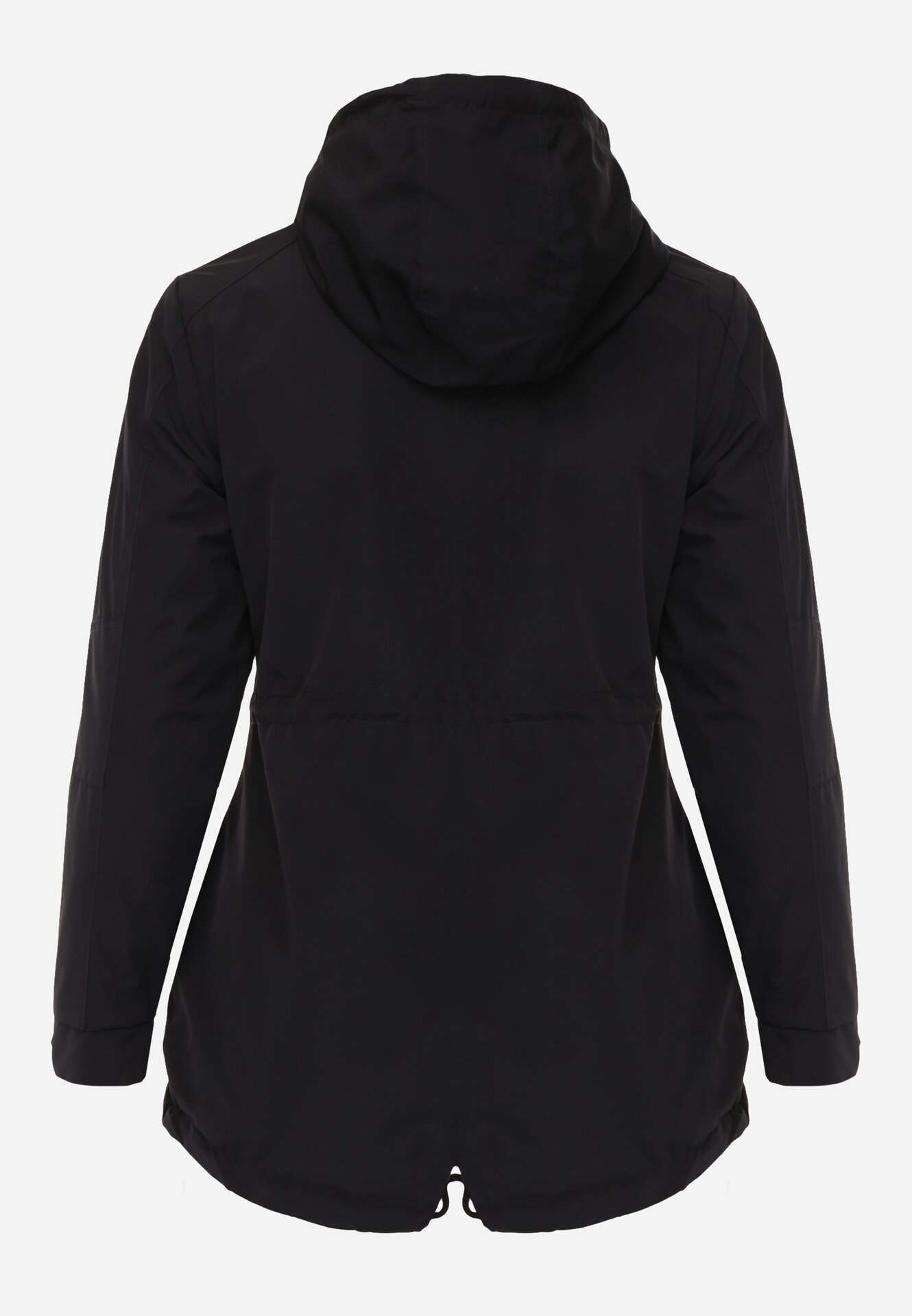 Czarna Przejściowa Kurtka Dwustronna o Kroju Parki z Pikowaniem Wewnątrz Zidelle