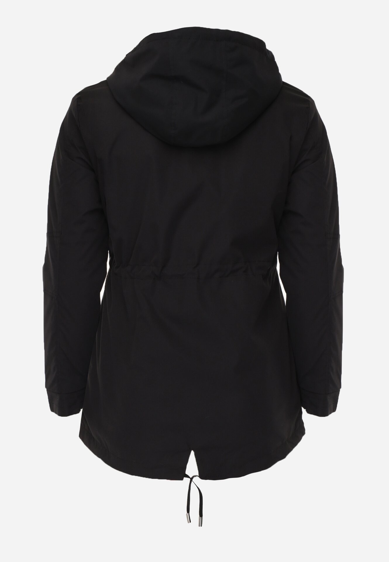 Czarno-Czerwona Dwustronna Kurtka Przejściowa w Stylu Parki z Kapturem Tidala